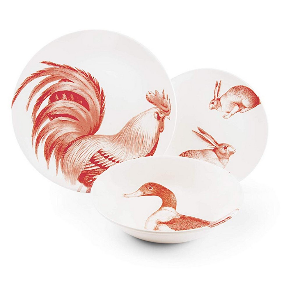 Acquista online Servizio Piatti 18 Pezzi In Porcellana - Flora e Fauna - Limited Edition Excelsa